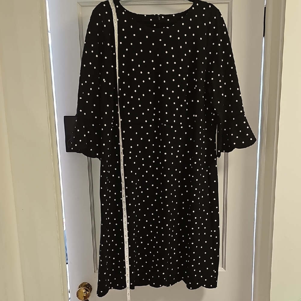 Elegant Black Polka Dot Dress